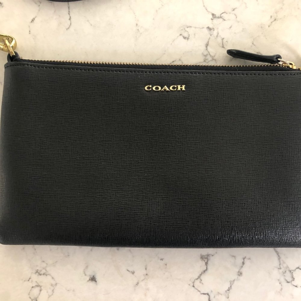 COACH Kylie in Black Saffiano Leather